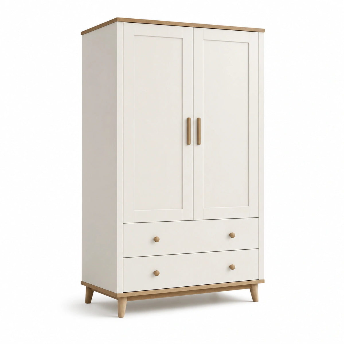 Armario de madera laminada blanco 180x90x50 cm