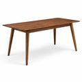 Mesa de comedor de madera de nogal 180x90x75 cm marrón